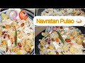 Navratan pulao recipenavratna veg paneer pulav  9 veggies pulao  raunaks recipe