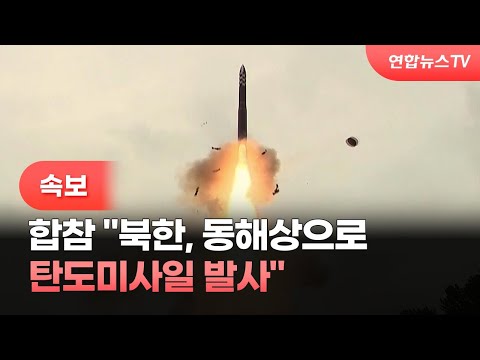 [속보] 합참 &quot;북한, 동해상으로 탄도미사일 발사&quot; / 연합뉴스TV (YonhapnewsTV)