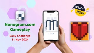 Nonogram.com Logic Puzzle Game | Daily Challenge 11 Nov 2024 #gameplay #origami screenshot 5