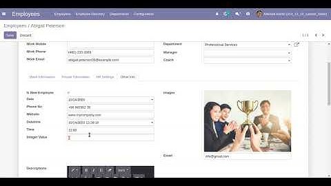 Employee Custom Fields Odoo