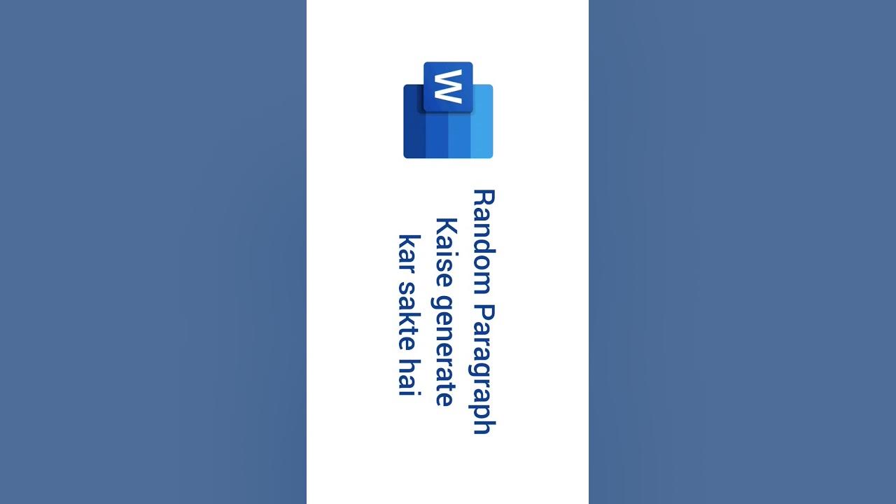 Ms Word Me Random Paragraph Kaise Generate Karen YouTube ms-word-me-random-paragraph-kaise-generate-karen-youtube