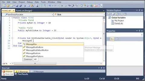 Visual Basic Tutorial   50   Global Variables