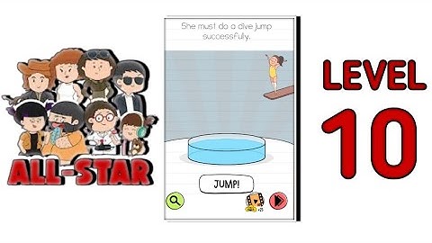 Brain Test All Star Level 10  |Do a Dive Jump Successful | Walkthrough Solutions