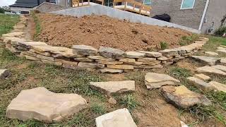 Stone Retaining wall by DH Landscaping 2709911084 Email dhlandscaping270@outlook.com