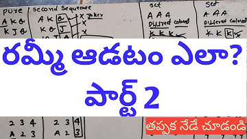 HOW TO PLAY RUMMY IN TELUGU PART 2 : fully Detailed information about rummy : Gangadhar chintala