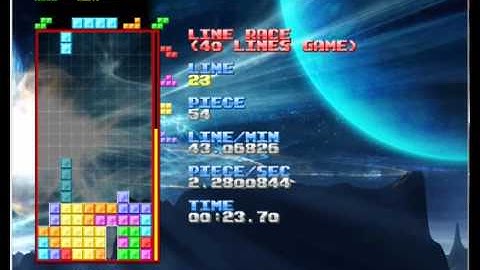 Tetris 40 Line Clear Mode 48.36