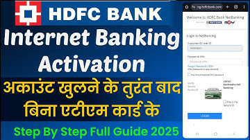 HDFC Net Banking First-Time Registration | How To Register For HDFC Bank Net Banking Services 2025