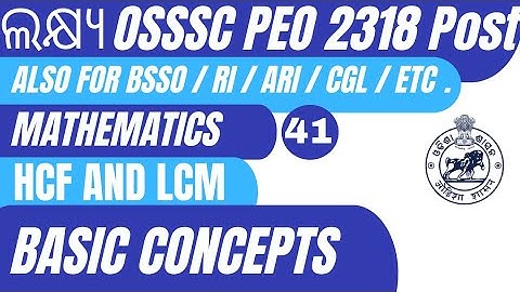 HCF AND LCM ||osssc peo class ||41||Foundation Course||Crown Competitive classes