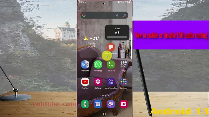 Samsung Galaxy S22 Ultra : How to enable or disable USB audio routing