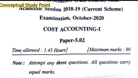 2020-21 MDU COST ACCOUNTING QUESTION PAPER B.COM 5th sem, Question Paper of Cost Accounting 2021