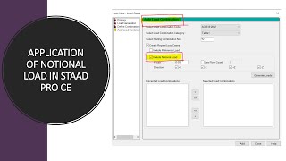 Notional Load Application in Staad Pro CE as per IS 800 screenshot 4