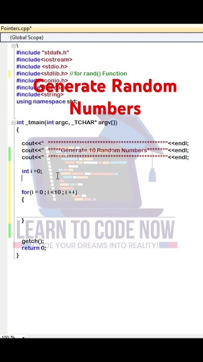 How to Generate Random Numbers in C++ | Random Number Generator C++ | # ...
