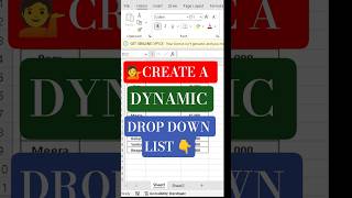 💡Excel Trick You Must Know Dynamic Drop Down List #ExcelTips#DynamicDropdown#ExcelTutorial