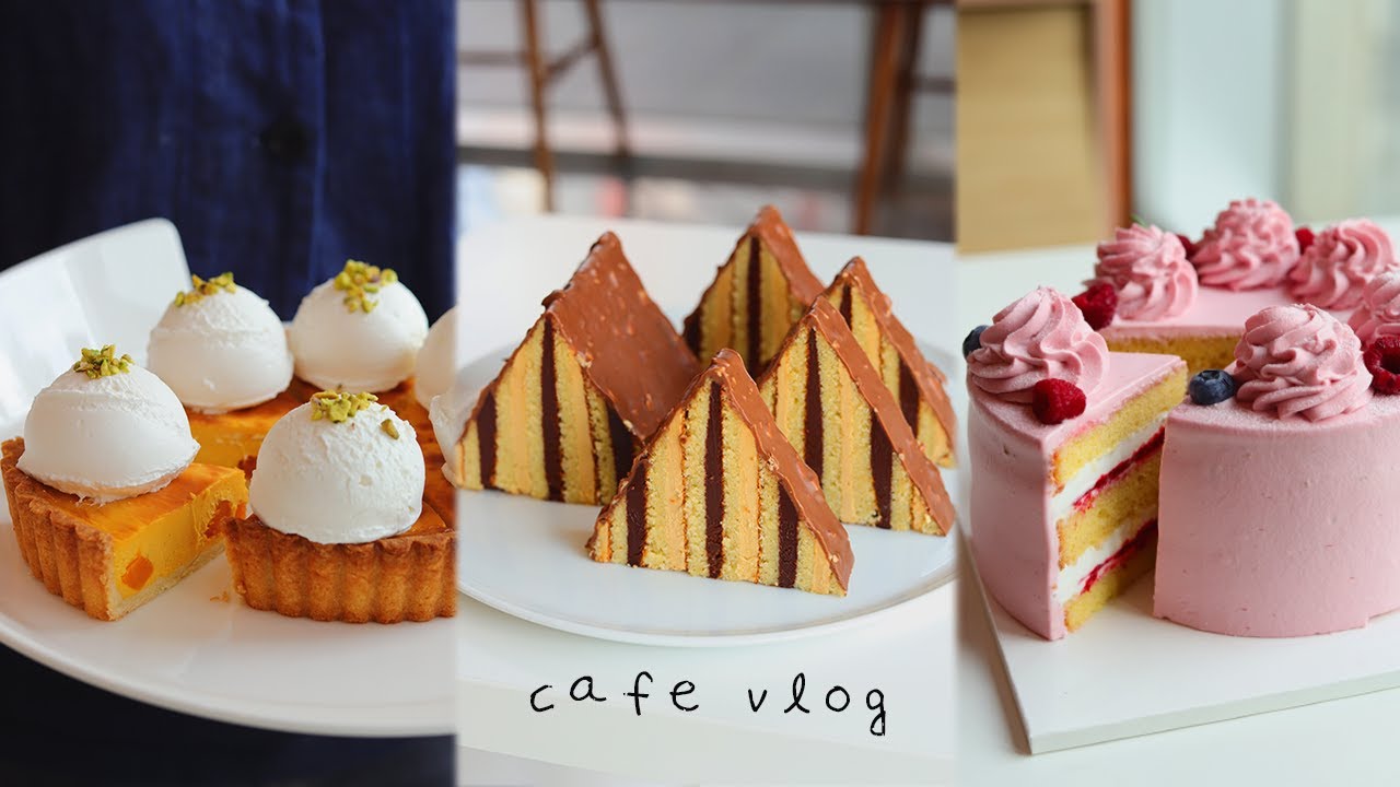 눈과 입이 즐거운 디저트 시간💗🍰 | 감성 가득 카페 브이로그 | 내복곰