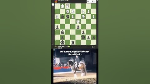 This Knight Just Forked the Royal Family😎 | That Royal Fork Hit DIFFERENT🗿🔥#chess #knight  #queen
