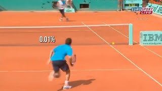 Federer had 0.01% Chance of Winning the Point... What Happened Next is Legendary!