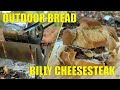 Outdoor Bread Made in the Woods - Billy Cheese-Steak Sandwich, Twig Stove and Billy Can Oven!