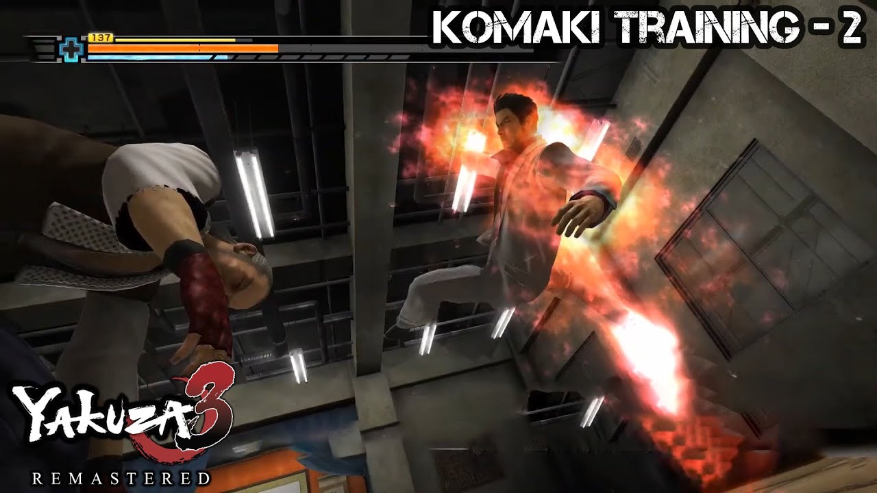 Yakuza 3 Remastered | Komaki Training - 2 - YouTube