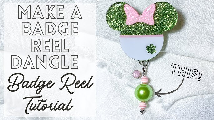 Badge Reels. How to add beads and decorate the snap of a badge