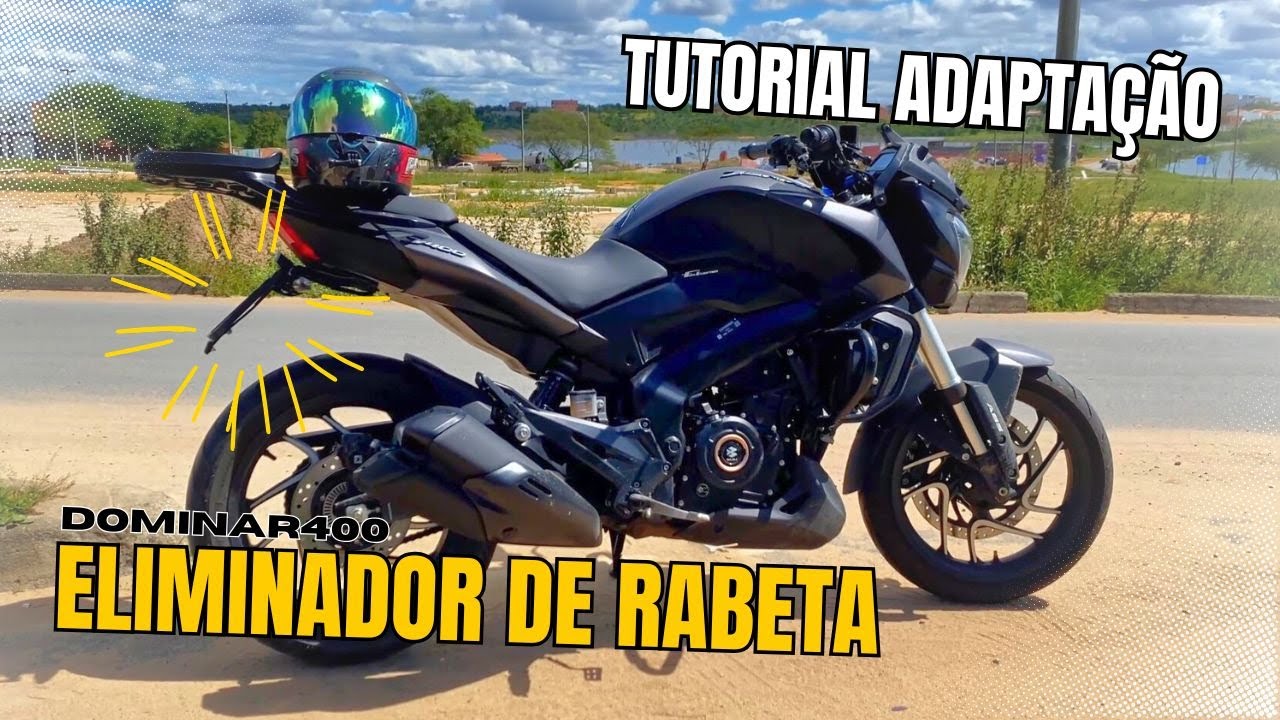 Bajaj Dominar400 ELIMINADOR DE RABETA melhor tutorial de adaptação detalhado