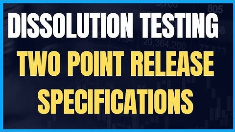 Dissolution Testing and Two Point Release Specifications