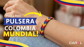 TUTORIAL MANILLA de COLOMBIA en MACRAMÉ paso a paso ⚽🇨🇴 - CAROL ACADEMY