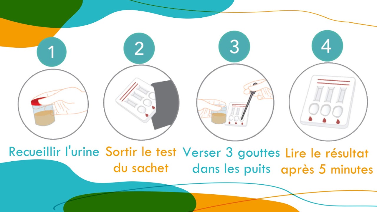 Test urinaire de dépistage 6 drogues - Fabriqué en France