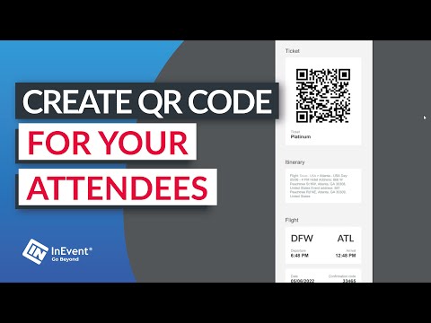 Create QR Codes for Attendees | How to InEvent