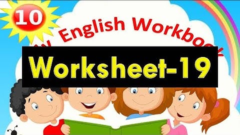 Worksheet 19 |My English Workbook Class 10|pseb
