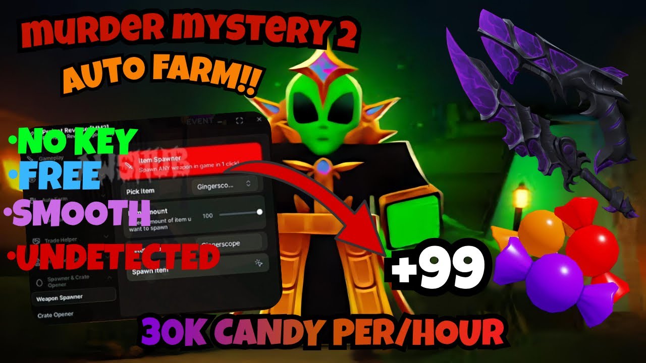 [NEW] MM2 AUTO FARM CANDIES SCRIPT🎃🍬 | MM2 HALLOWEEN EVENT - PROJECT ...