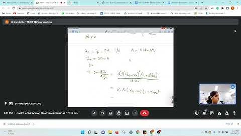 Week 7 Live Problem solving session: Analog Electronic Circuits