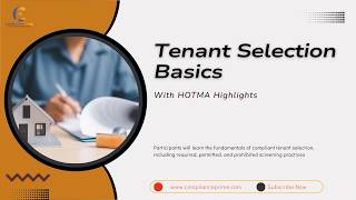 Tenant Selection 101 | With HOTMA Highlights In 2026 | WEBINAR