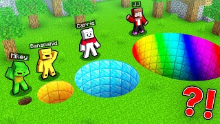 Mikey and JJ Friends in Minecraft - NOOB vs PRO PIT Battle…