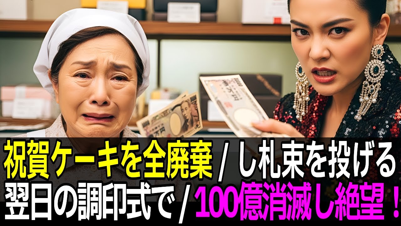 100個の祝賀ケーキを当日キャンセルし店員を乞食扱いした女…翌日100億契約が破棄され顔面蒼白になった衝撃の理由【感動する話】【朗読】