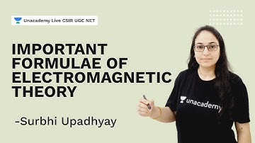 Important formulae of Electromagnetic theory| CSIR 2021|Physics | Surbhi| Unacademy