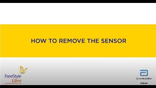 How to remove the FreeStyle Libre sensor