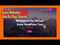 Azure Websites - WordPress & Static Step by Step Tutorial