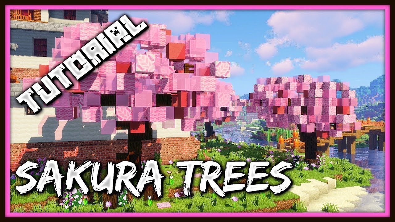 Sakura Trees | Minecraft Tutorial - YouTube