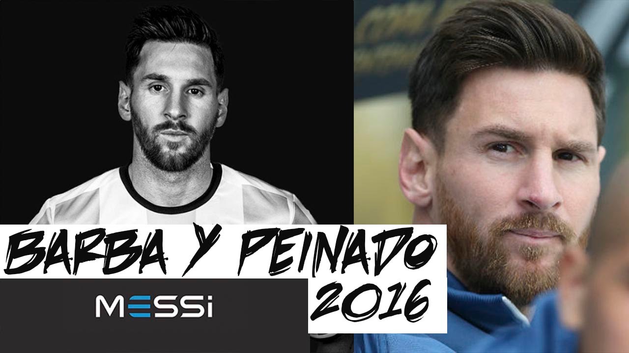 Barba y Peinado MESSI 2016 | JR Style For Men - YouTube