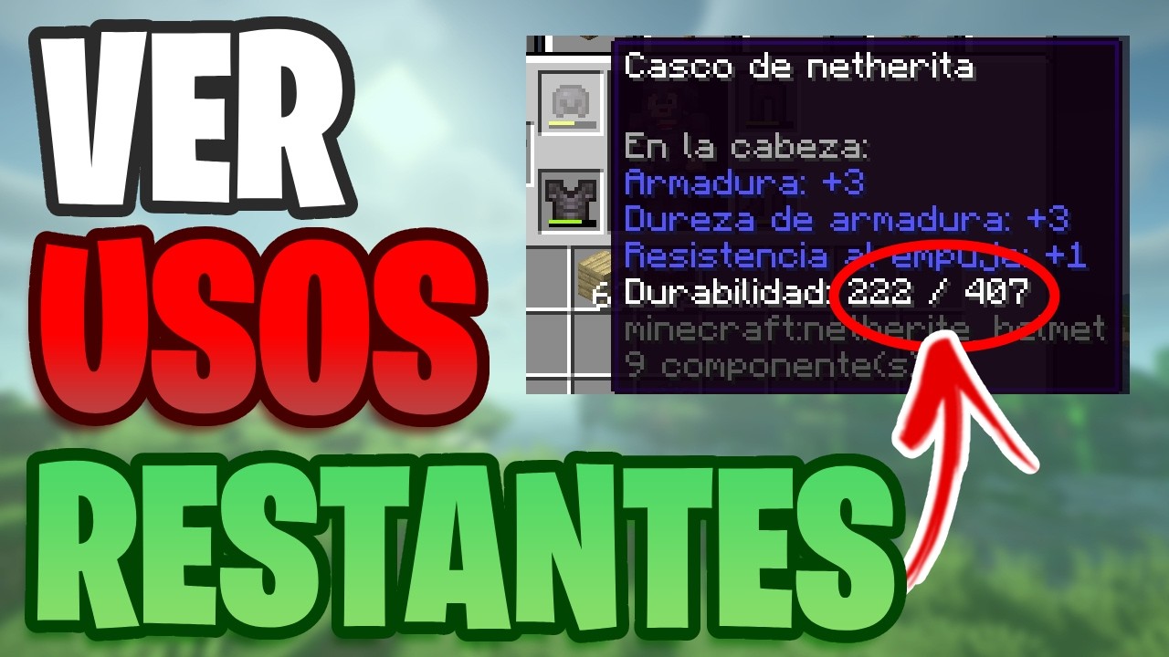 COMO VER LA DURABILIDAD DE LAS 💎 HERRAMIENTAS EN MINECRAFT👈 - YouTube