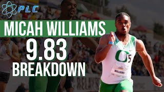 Micah Williams 9.83 Breakdown Golden Games 2022