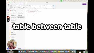 table between table in Microsoft OneNote