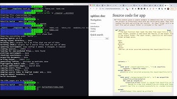 Sphinx Python program documentation, generating docs from docstring video part 2/4