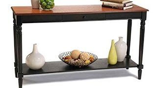 Convenience Concepts French Country TV Stand, for TV’s up to 50″, Multiple Colors french country console table in cherry and black finish