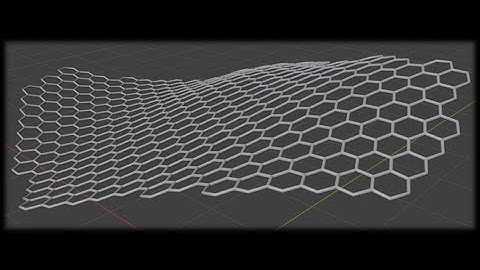 Blender: Honeycomb to graphene (part2), Distorted Honeycomb Network