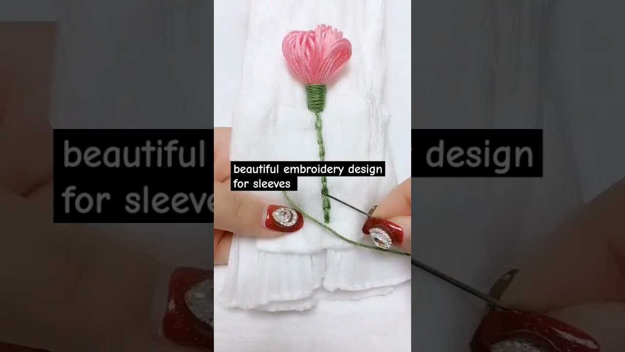 handmade flower embroidery design 🪡embroidery shots