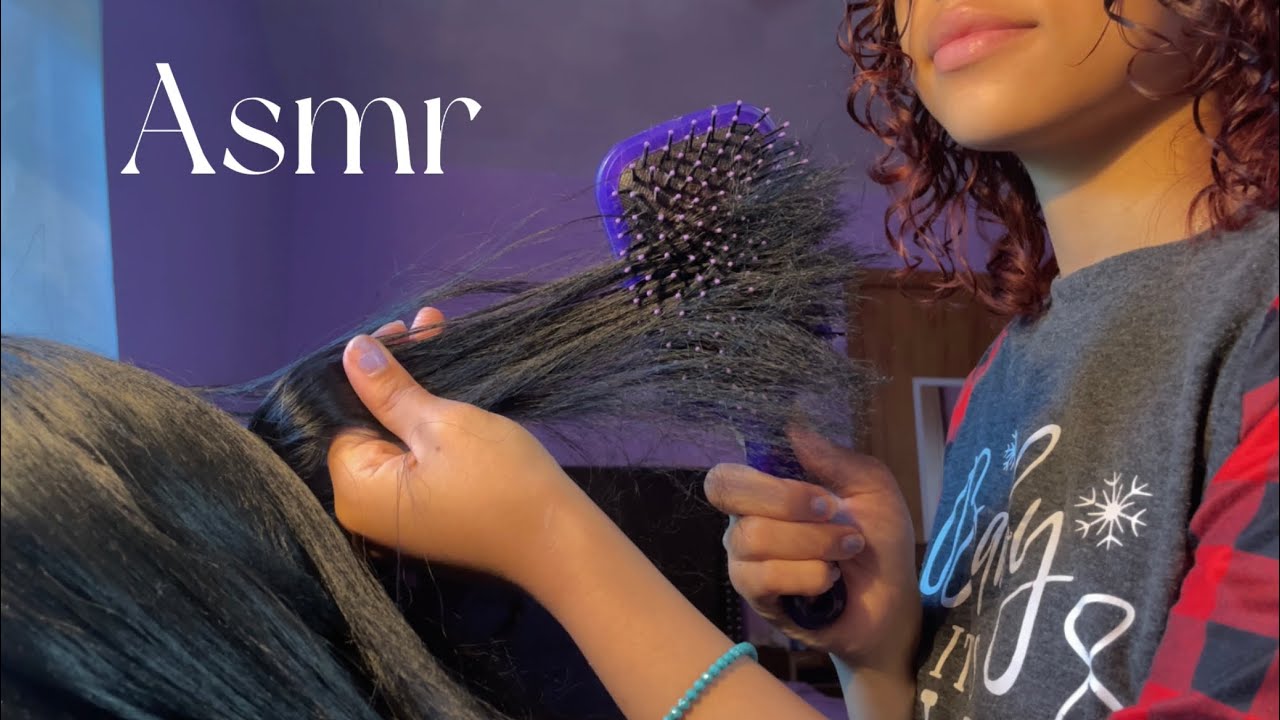 Asmr brush sounds and hair brushing YouTube