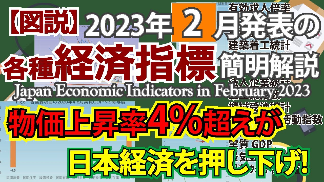 【図説】各種経済指標(2023年2月発表分)簡明解説 Japan Economic Indicators in February 2023