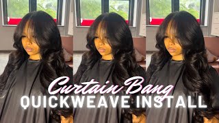 Famous HOW TO:  CURTAIN BANG QUICKWEAVE TUTORIAL + LAYERING and CURLING Profile
