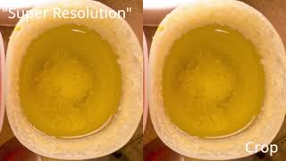 Super Resolution Time Lapse of Crystals Growing
